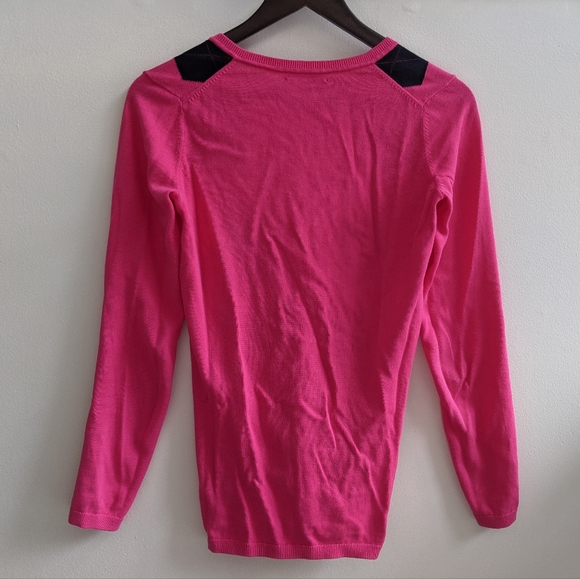 Tommy Hilfiger Argyle Knit V neck Sweater - Picture 3 of 4